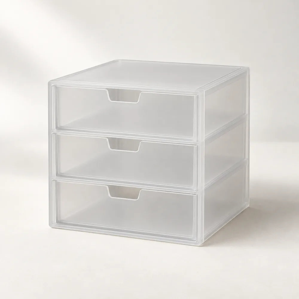 Translucent desktop drawer organizer concept