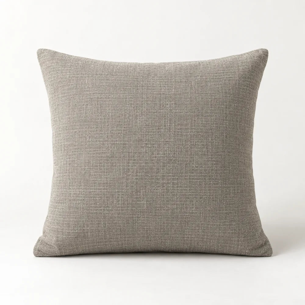Warm-gray everyday cushion-cover concept