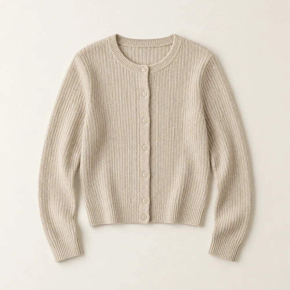 Oatmeal ribbed cardigan concept