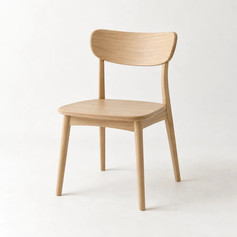 Pale wood-toned dining-chair concept