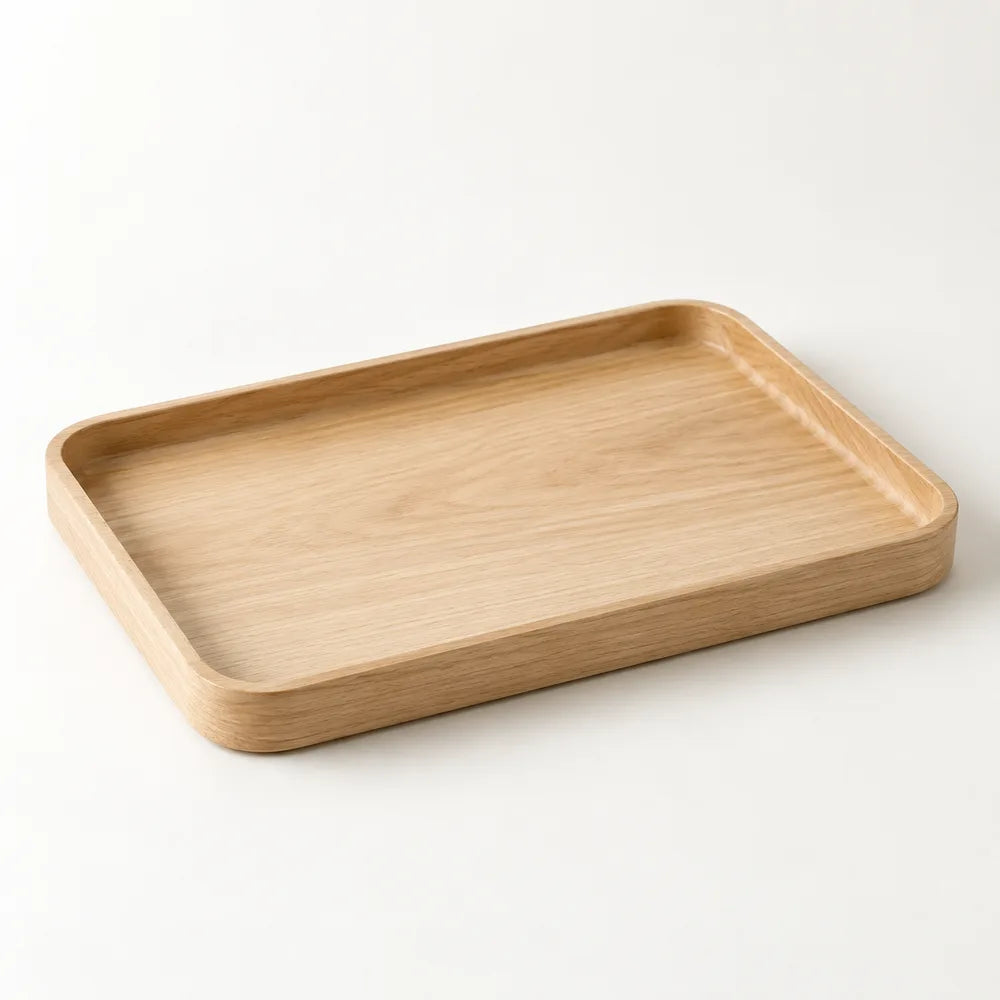 Light wood-toned serving-tray concept