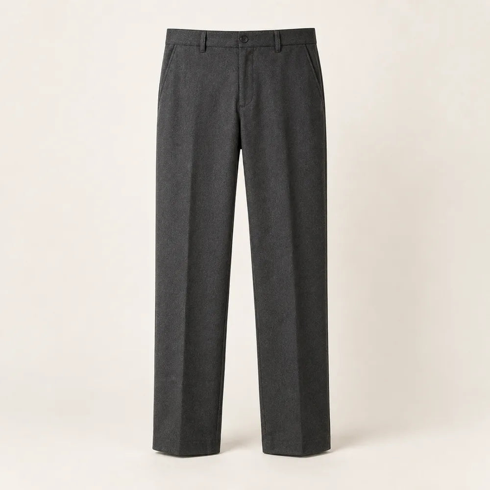 Charcoal straight-leg trouser concept