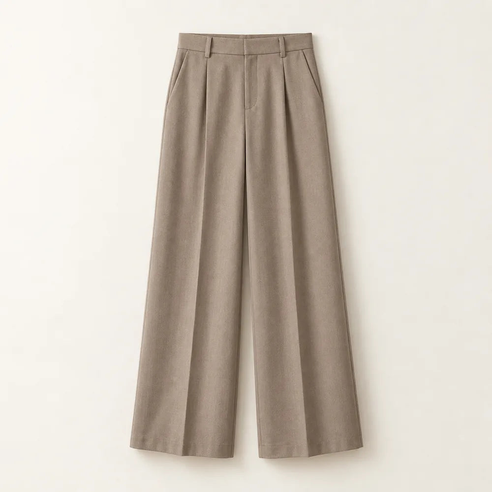 Taupe wide-leg trouser concept