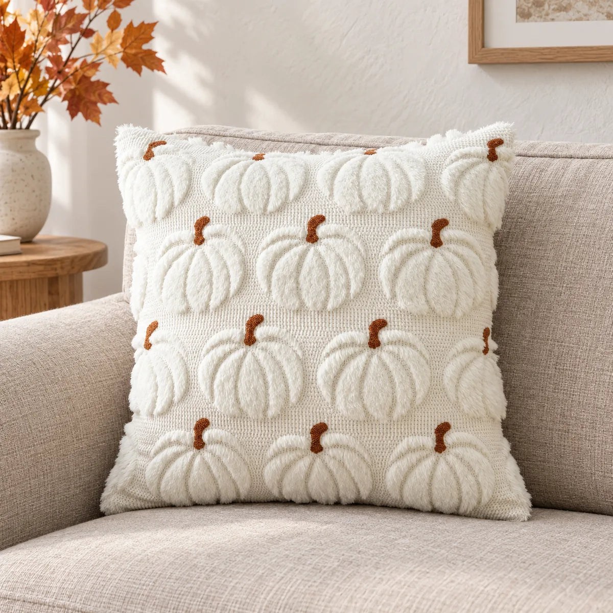 Allover Pumpkin Pillow Cover design
