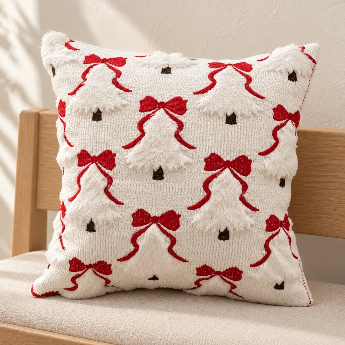Allover Red Bow Pillow Cover design